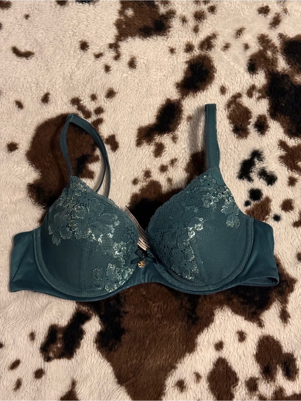 Victoria's Secret Teal Lace Underwire Bra